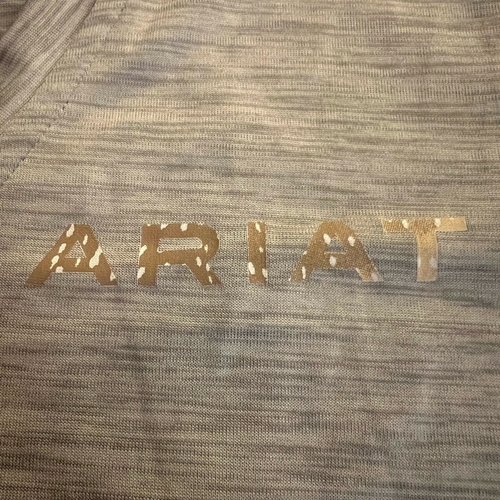 Ariat Gray and Gold Short Sleeve Tee
